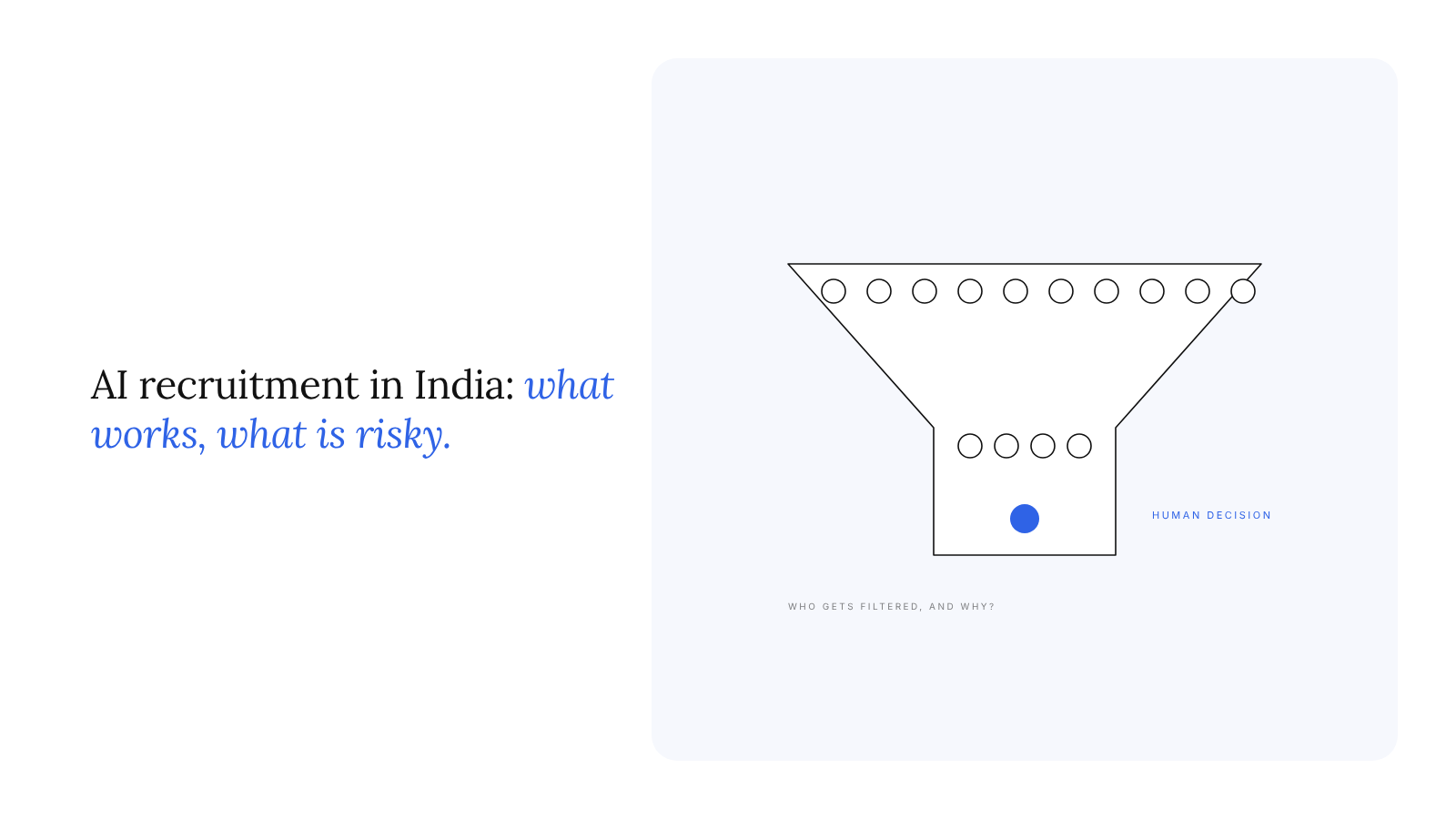 AI recruitment in India: what works, what is risky and what the law says