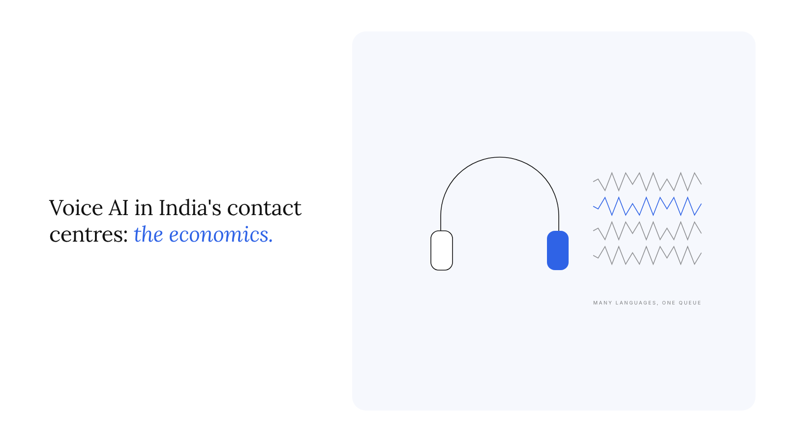 Voice AI in India's contact centres: languages, accents and the economics